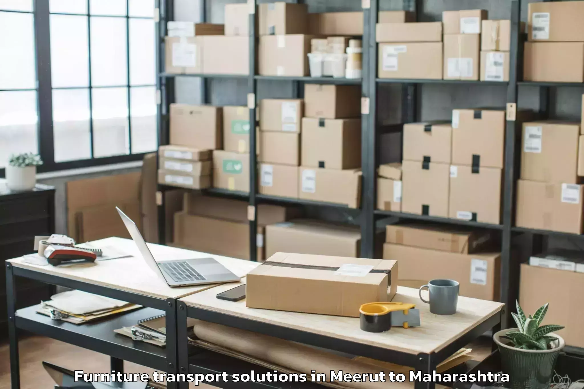 Easy Meerut to Murtijapur Furniture Transport Solutions Booking